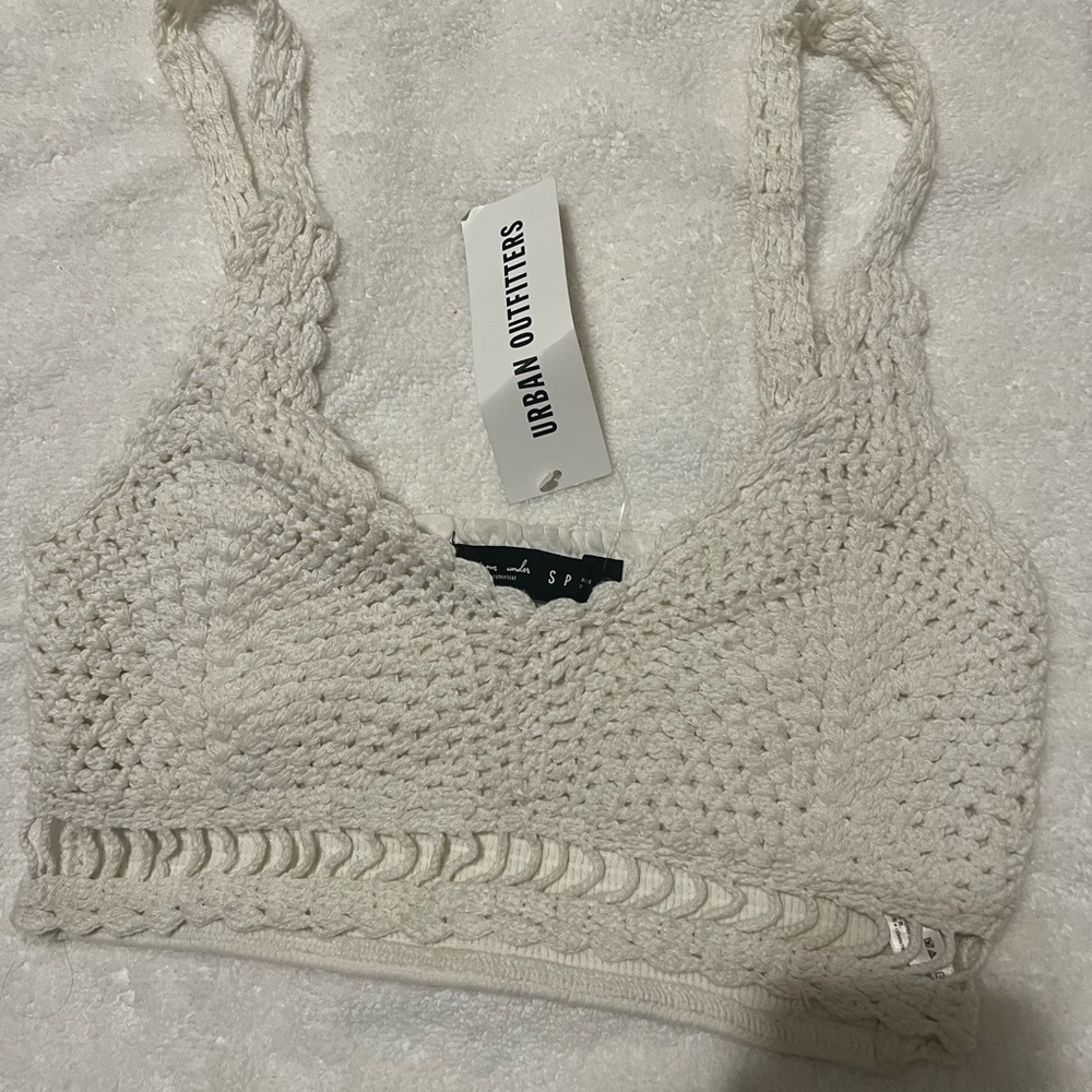 Urban Outfitters Ivory Textured Top